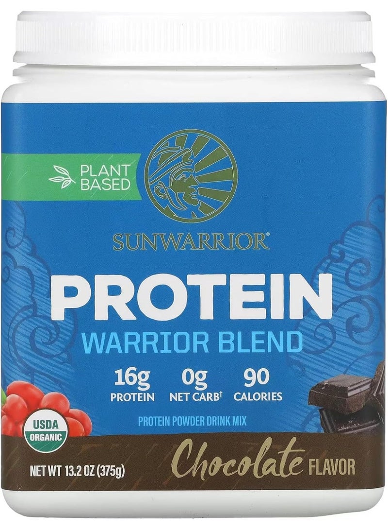 Sunwarrior Blend High Performance Plant Based Keto Friendly Vegan Organic Protein Powder Chocolate 375G - Image 1